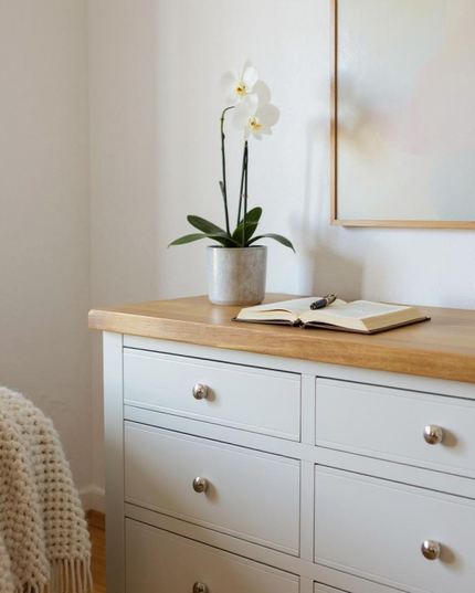 Cashmere Grey 6 Drawer Window Height Chest of Drawers