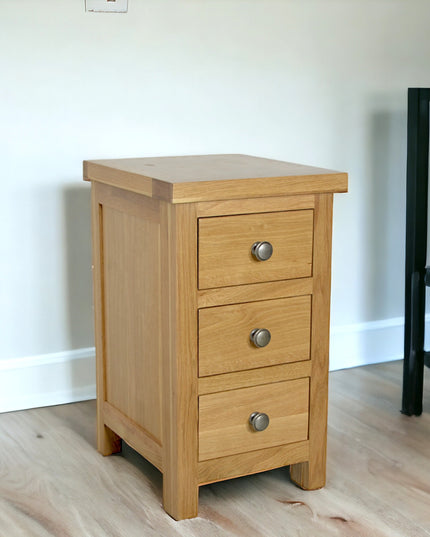 3 Drawer Slim Bedside Table