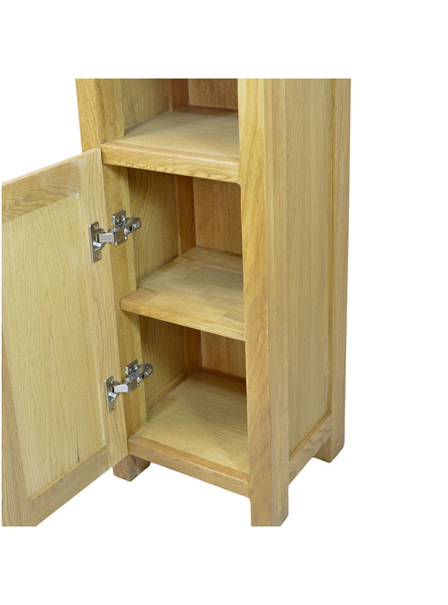 GROFurniture Solid Rustic Slim Oak Storage Cabinet