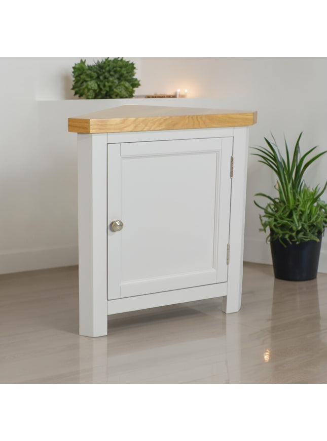 GROFurniture Cashmere Grey Corner Cabinet