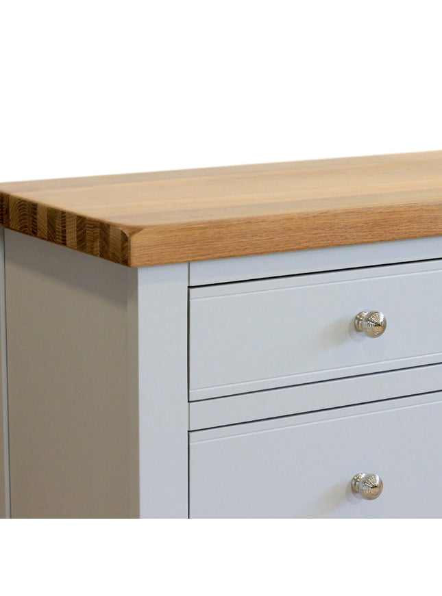 Cashmere Grey 6 Drawer Window Height Chest of Drawers