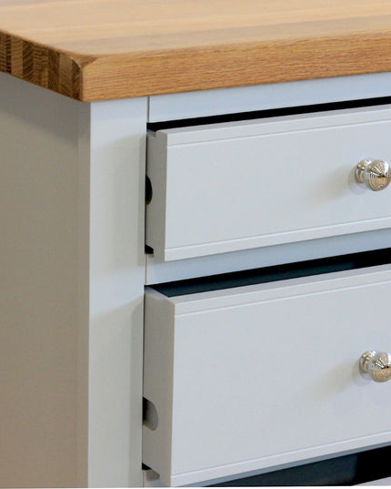 Cashmere Grey 6 Drawer Window Height Chest of Drawers