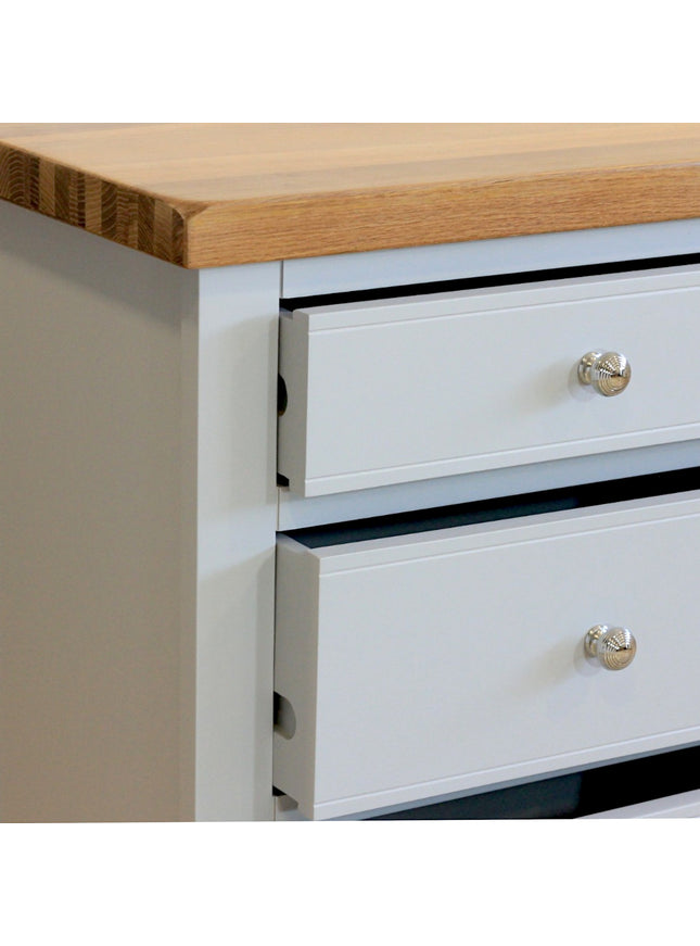 Cashmere Grey 6 Drawer Window Height Chest of Drawers