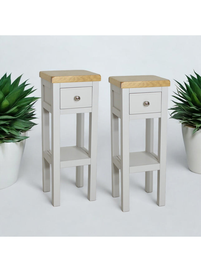 GROFurniture Cashmere Grey 1 Drawer Tall Console Table