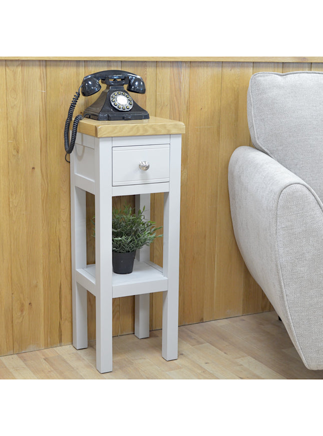 GROFurniture Cashmere Grey 1 Drawer Tall Console Table