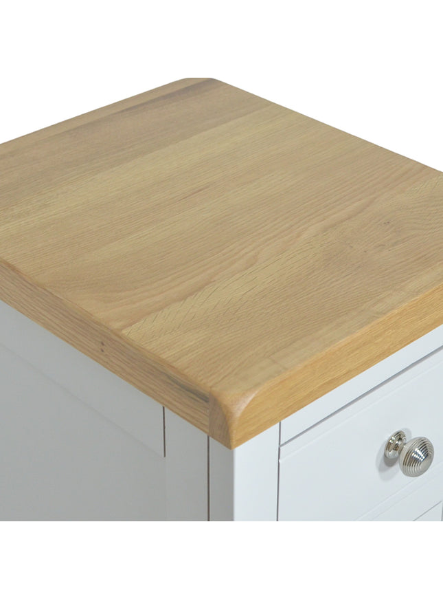 GROFurniture Solid Wood Cashmere Grey 1 Drawer Side Table