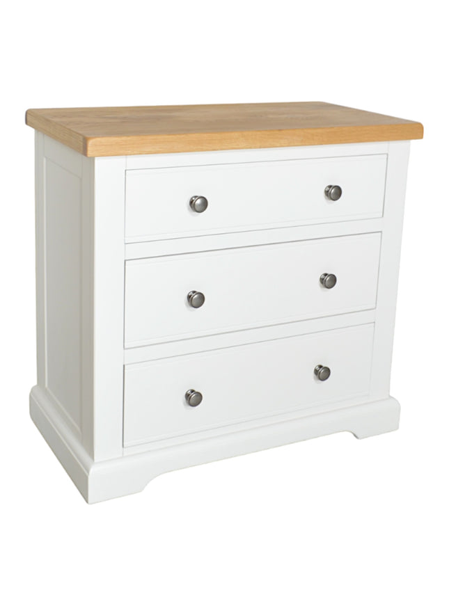 Snow White 3 Drawer Chest Of Drawers, Fully Assembled