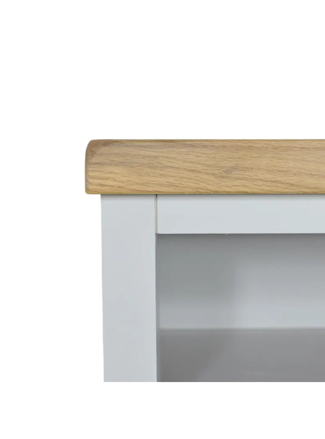 GROFurniture Oak Painted Grey Cabinet, Hallway Shoe Storage Rack, Corner Cabinet Shoe Storage, Kitchen Utility Cupboard, Storage Cupboard