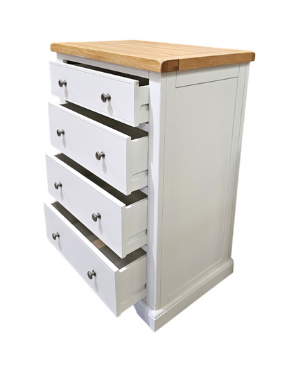 Snow White Chest of Drawers, 52cm Deep Drawers, Fully Assembled