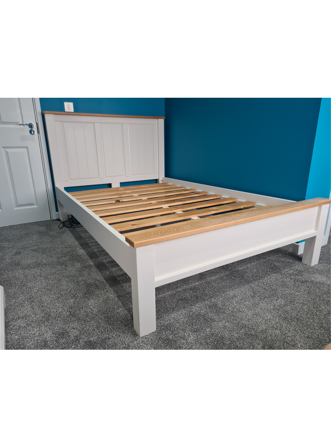 Tusk Grey Painted Bed Frame, Easy Assembly, Thick Slats, Single, Small Double, Double, Kingsize,