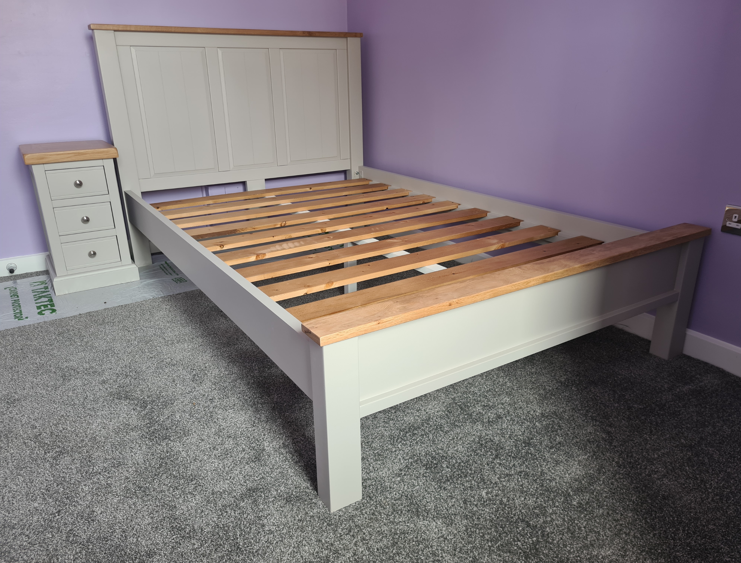 Chunky white wooden bed frames deals
