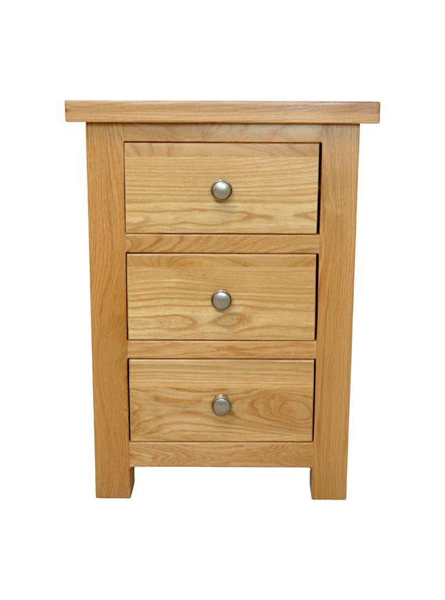 Richmond Oak 3 Drawer Large Bedside Table