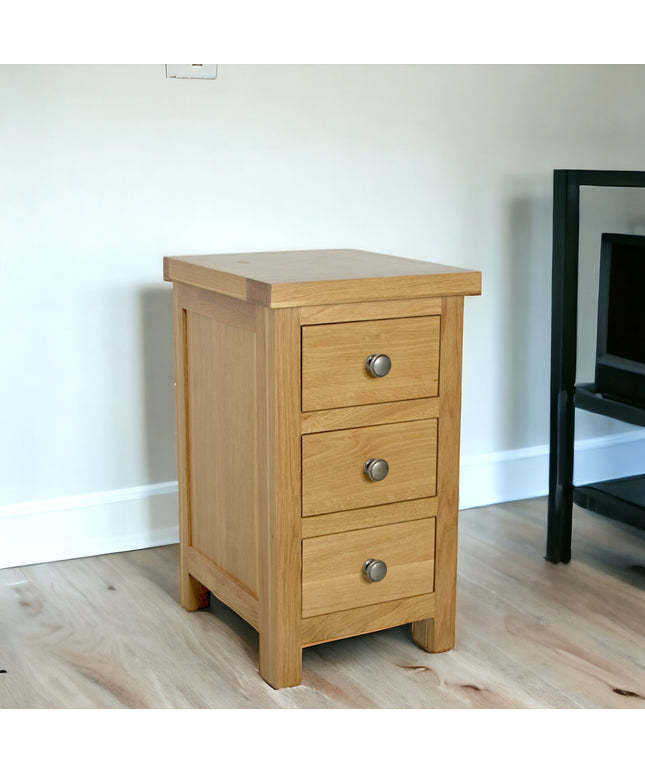 3 Drawer Slim Bedside Table
