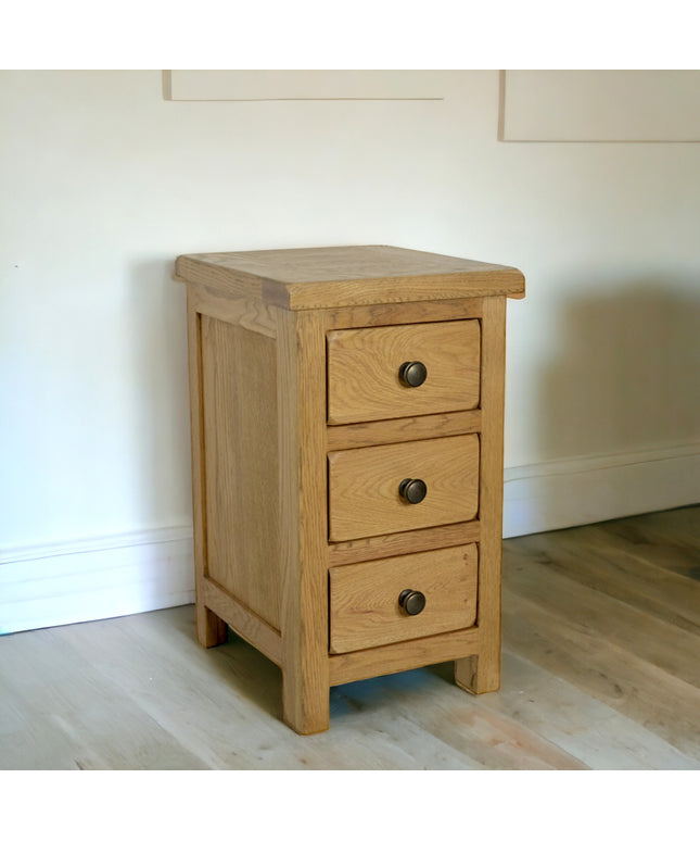3 Drawer Slim Bedside Table