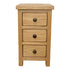 Manhattan Rustic Oak 3 Drawer Slim Bedside Table