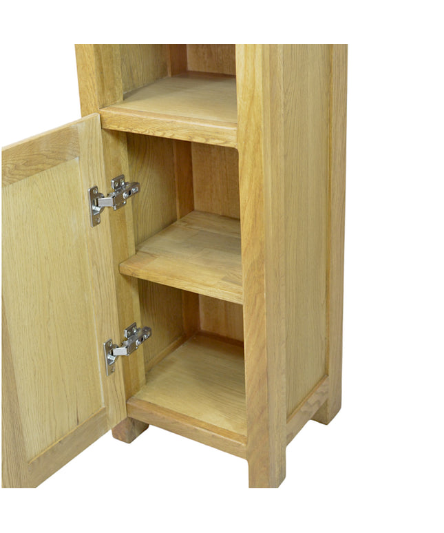 GROFurniture Solid Rustic Slim Oak Storage Cabinet