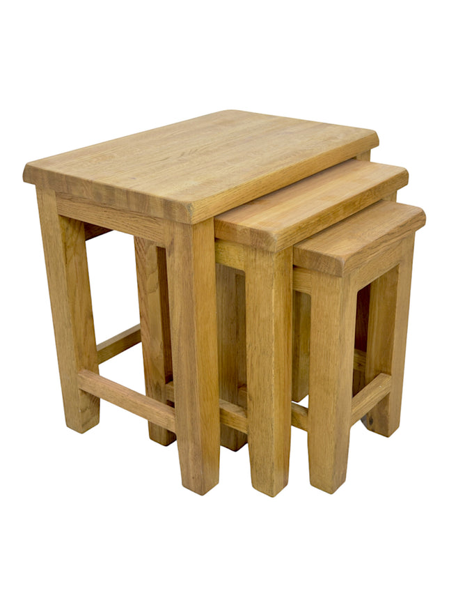 Manhattan Oak Nest of 3 Tables