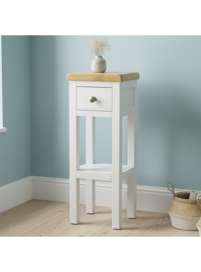 GROFurniture Snow White 1 Drawer Tall Console Table