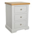 Rio Grey 3 Drawer Large Bedside Table