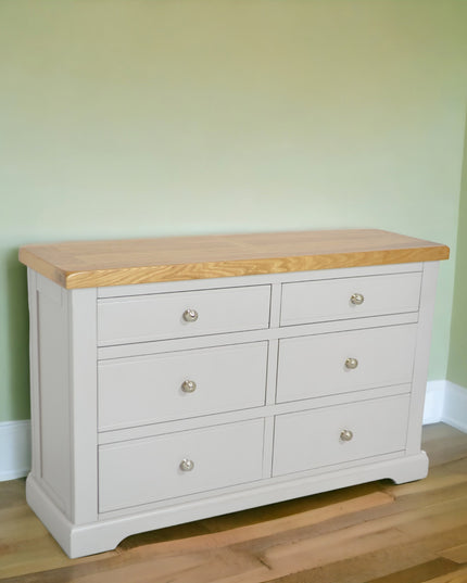 Cashmere Grey Window Height Chest of Drawers