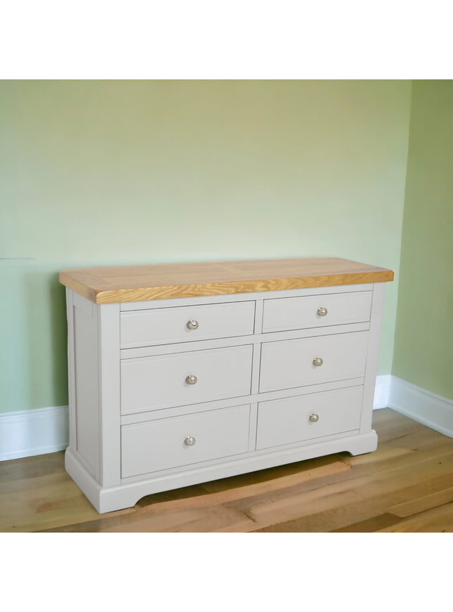 Cashmere Grey Window Height Chest of Drawers