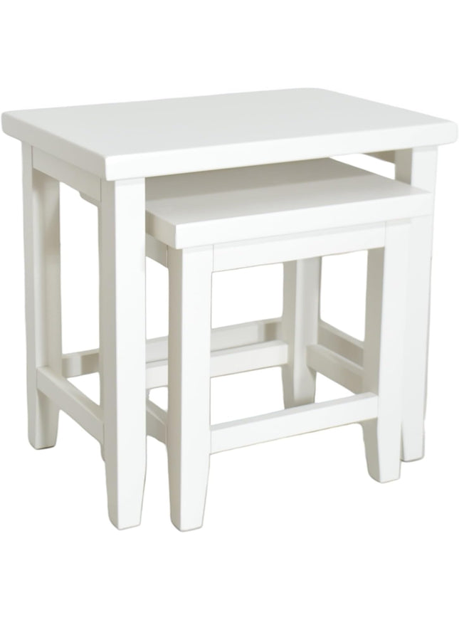 White Painted Nest of 2 Coffee Tables,  Ready Assembled