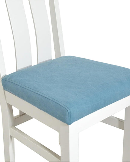 Elizabeth Twin Slat Grey Painted Chair With LColour Padding