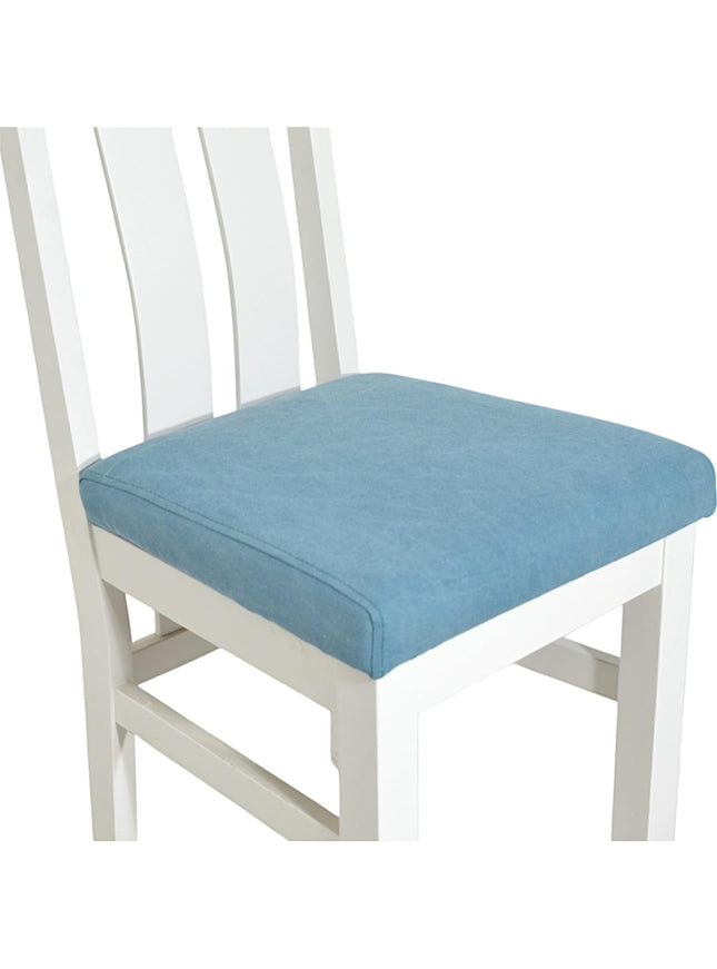 Elizabeth Twin Slat Grey Painted Chair With LColour Padding