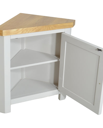 GROFurniture Cashmere Grey Corner Cabinet