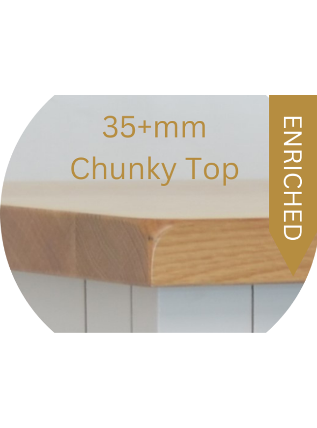 GROFurniture Small Cabinet with Drawer, Painted Storage Cabinet with Oak Top