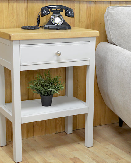 GROFurniture Cashmere Grey 1 Drawer Medium Console Table