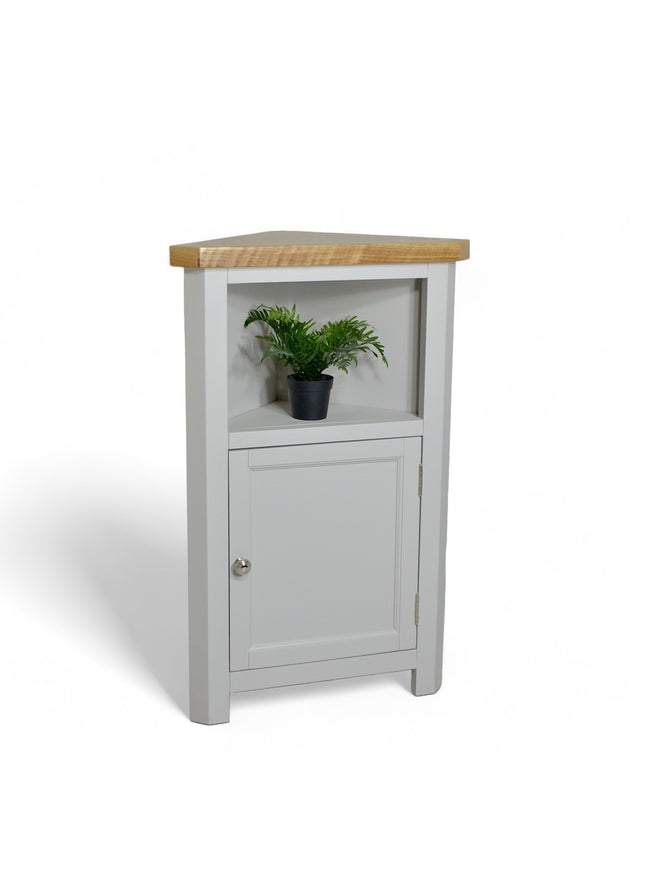 GROFurniture Painted Cashmere Grey Tall Corner Cabinet
