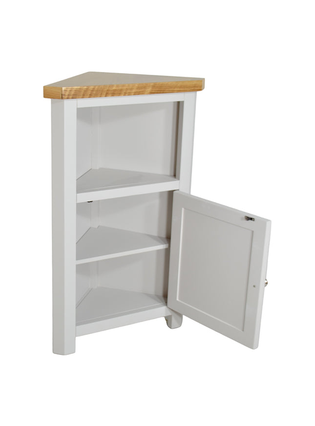 GROFurniture Painted Cashmere Grey Tall Corner Cabinet