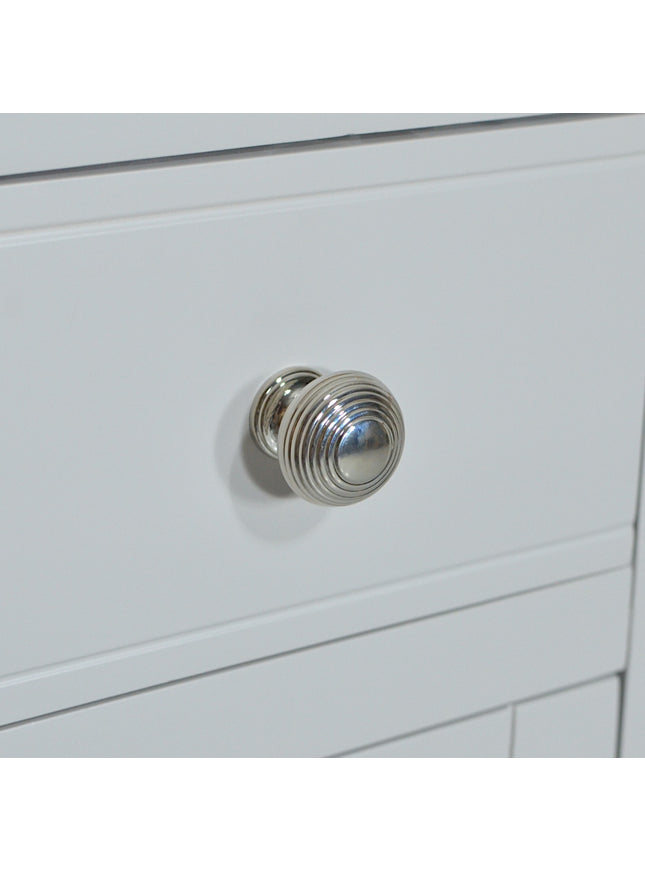 Cashmere Grey Slim Wellington Chest, Tallboy, 5 Deep Drawers, Painted Bedroom Furniture, Grey Chest of Drawers fully Assembled