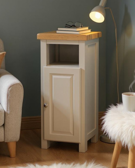 GROFurniture Cashmere Grey Hutch Narrow Cabinet