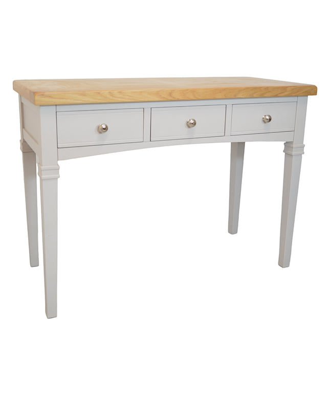 Cashmere Grey Painted 3 Drawers Dressing Table Desk