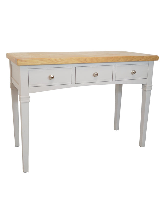 Cashmere Grey Painted 3 Drawers Dressing Table Desk