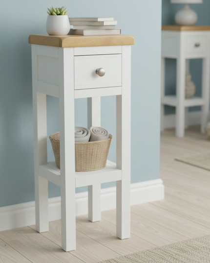 GROFurniture Snow White 1 Drawer Tall Console Table