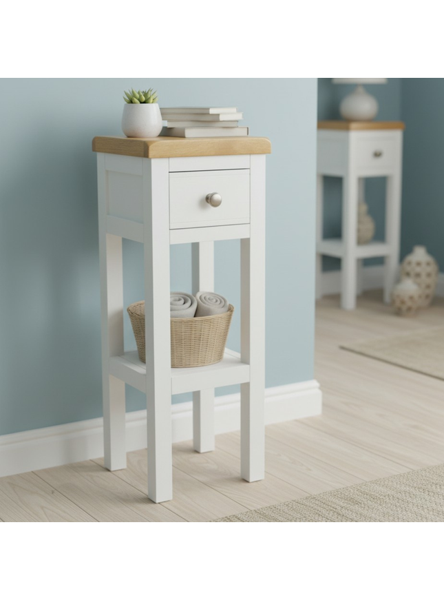 GROFurniture Snow White 1 Drawer Tall Console Table