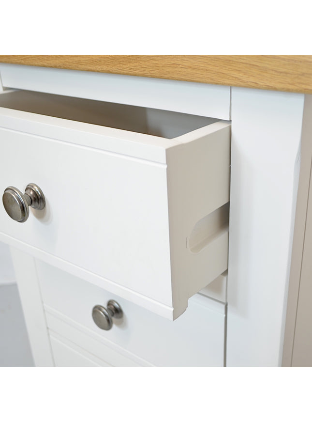 Snow White Deep Chest OF Drawers, Fully Assembled