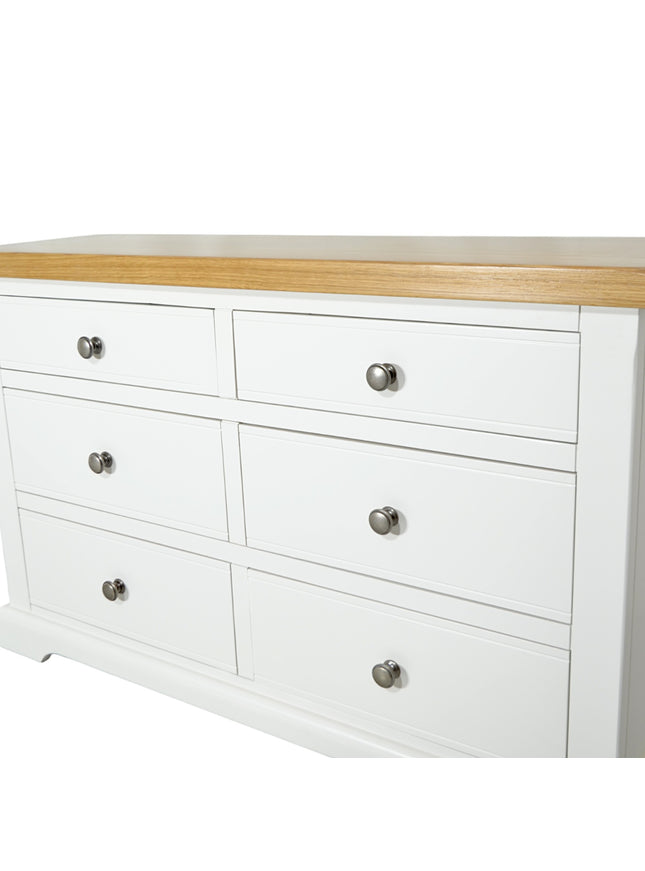 Snow White Window Height Chest of Drawers, Fully Assembled