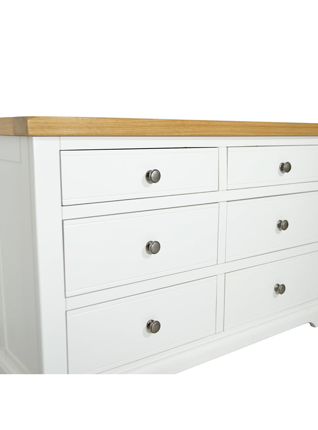 Snow White Window Height Chest of Drawers, Fully Assembled