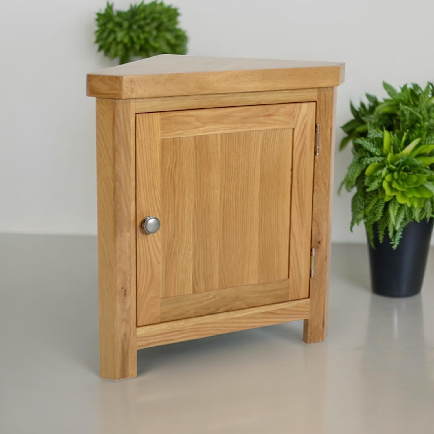 Richmond Oak 61cm Height Triangle Corner Cabinet