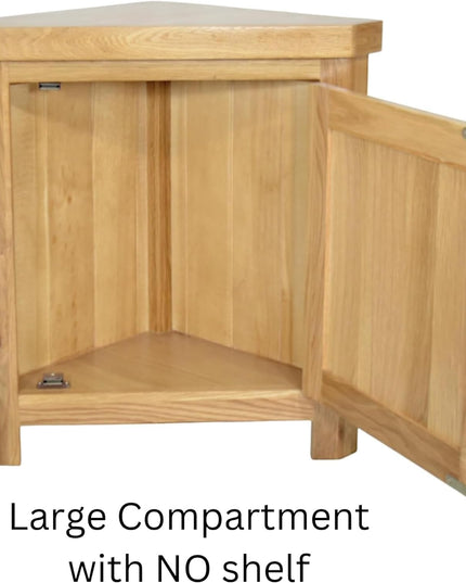 Richmond Oak 61cm Height Triangle Corner Cabinet