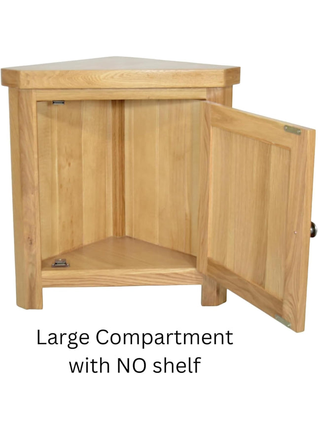 Richmond Oak 61cm Height Triangle Corner Cabinet