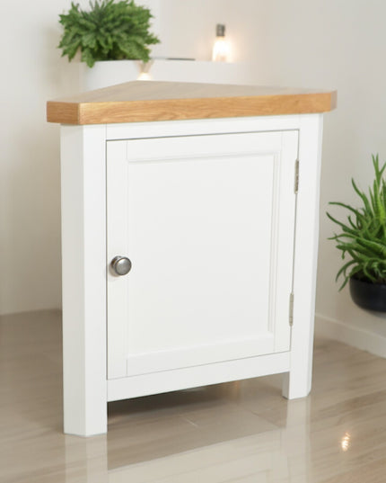 GROFurniture Snow White Small Corner Cabinet