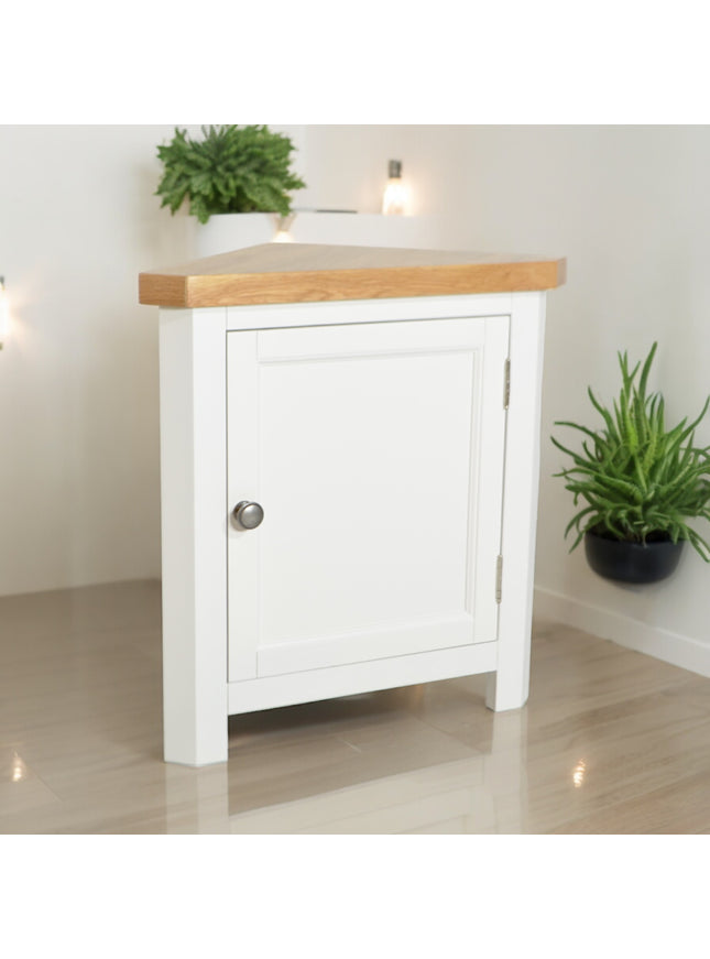 GROFurniture Snow White Small Corner Cabinet
