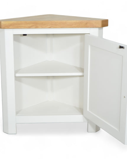 GROFurniture Snow White Small Corner Cabinet