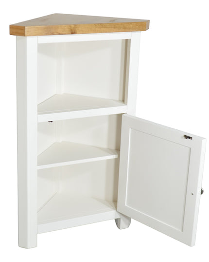 GROFurniture Snow White Tall Corner Cabinet,