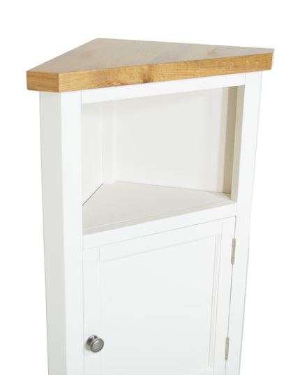 GROFurniture Snow White Tall Corner Cabinet,